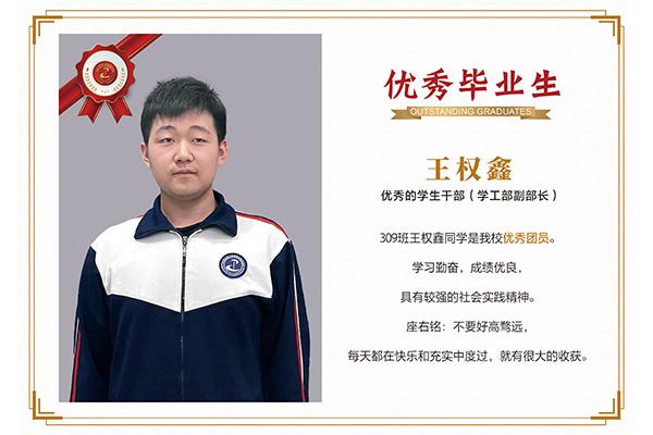 優(yōu)秀畢業(yè)生——王權(quán)鑫